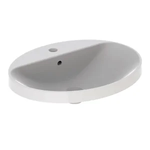 Lavabo ugradni u ravnu ploču ovalni 600x480 ima preliv