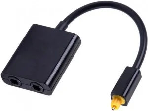 Toslink Digital Optical Audio Splitter Adapter 1 in 2 Out