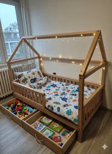 Krevet kucica od parene bukve