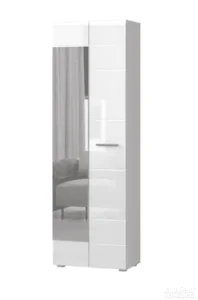 Ormar beli medijapan sa ogledalom Vitorog