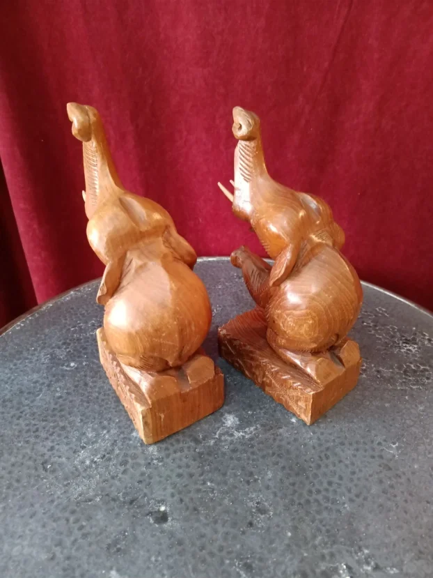 Bookends, drveni držači za knjige figure slona