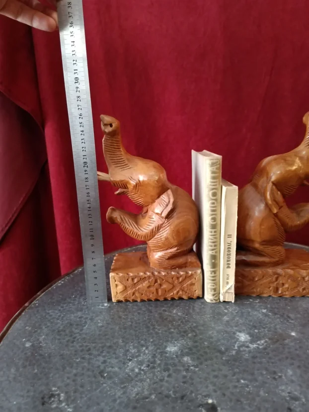 Bookends, drveni držači za knjige figure slona