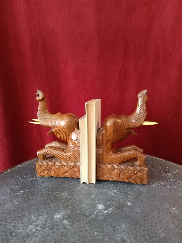 Bookends, drveni držači za knjige figure slona