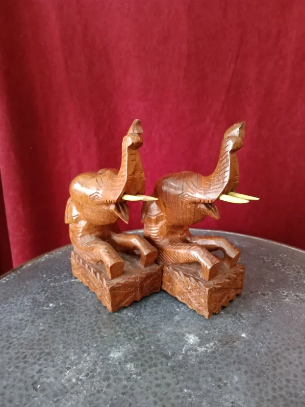 Bookends, drveni držači za knjige figure slona