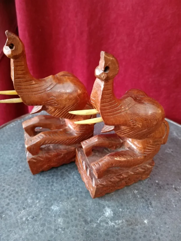 Bookends, drveni držači za knjige figure slona