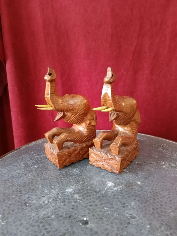 Bookends, drveni držači za knjige figure slona
