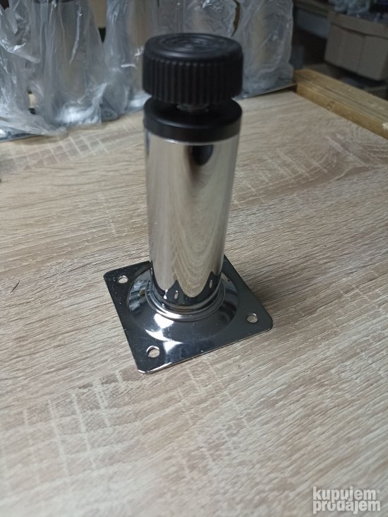Nogica metalna f30x100mm SJAJ-INOX-CRNA -okov za namestaj