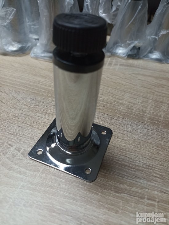 Nogica metalna f30x100mm SJAJ-INOX-CRNA -okov za namestaj