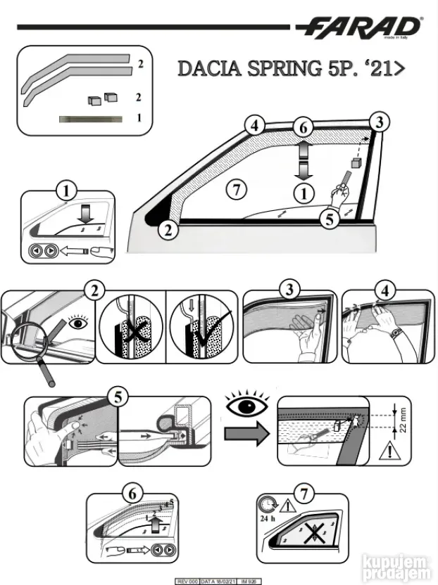 Vetrobrani Deflektori Usmerivaci Vazduha, Dacia Spring 2021-