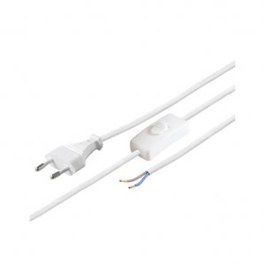 Strujni kabl sa prekidacem 1.5m beli N2K-WH/VDE