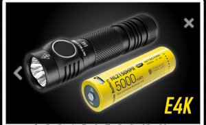 Nitecore E4k 4400 lumens NEW lovacki set