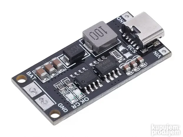 DC-DC Step Up modul za 3 18650 baterije 12.6V 2A USB-C