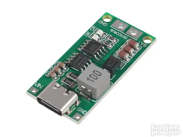 DC-DC Step Up modul za 3 18650 baterije 12.6V 2A USB-C