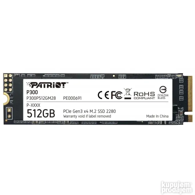 PATRIOT 512GB P300 M.2 PCIe M.2 2280 P300P512GM28