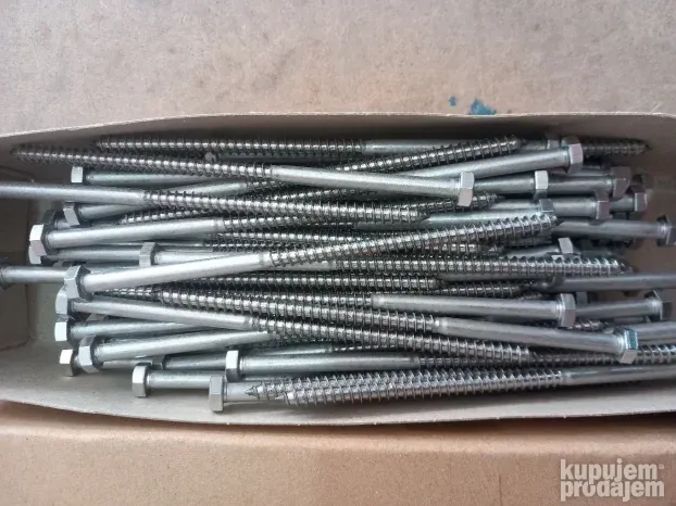 Inox vijak ok-10 za drvo 6x140