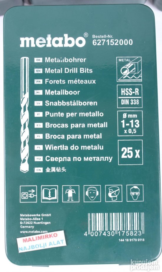 Burgije za metal Original burgije Metabo burgije za metal