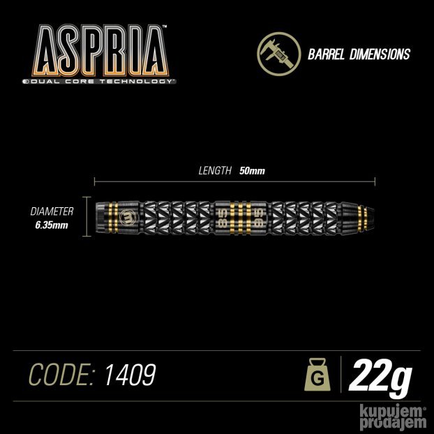 Aspria Steeldart 22g