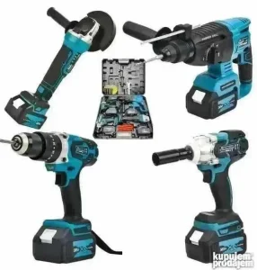 Makita AKU Set 4u1 Odvijac Brusilica Srafilica Hilti