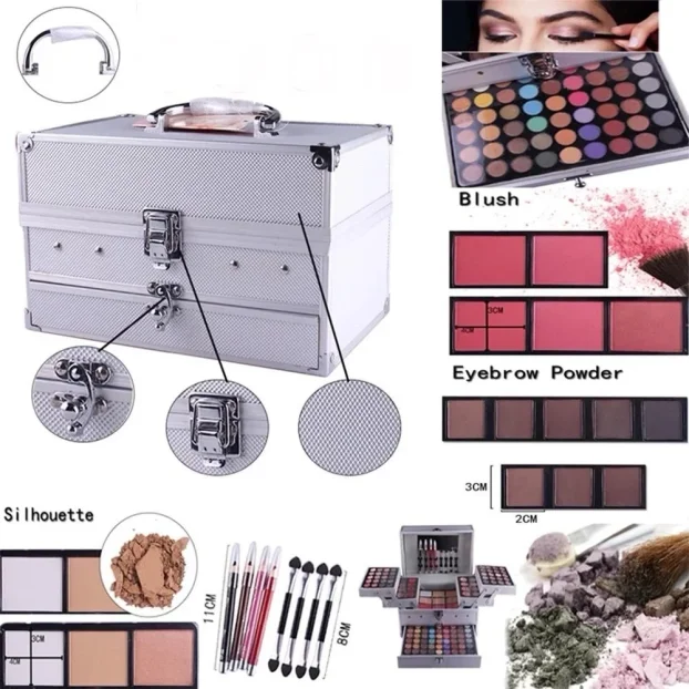 PINK KOFER SA SMINKOM komplet prenosne oprema za sminkanje