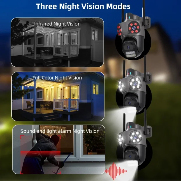 WIFI Kamera 3 u 1 kamere ICSEE Trosturka 28Mpx Video nadzor
