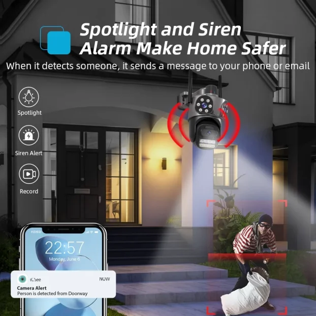 WIFI Kamera 3 u 1 kamere ICSEE Trosturka 28Mpx Video nadzor
