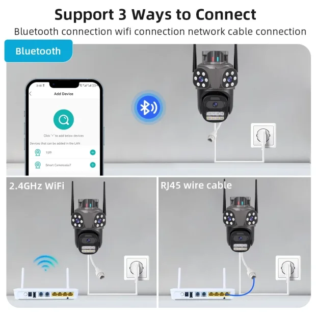 WIFI Kamera 3 u 1 kamere ICSEE Trosturka 28Mpx Video nadzor
