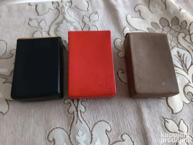 Stare kožne  tabakere 3kom