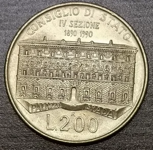 200 Lira 1990 Italija