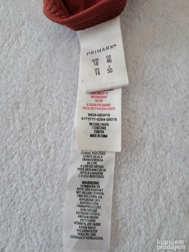 PRIMARK jednodelni braon kupaci vel 46