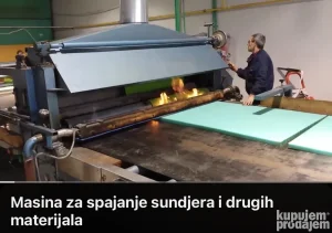 Masina za spajanje sundjera i drugih materija