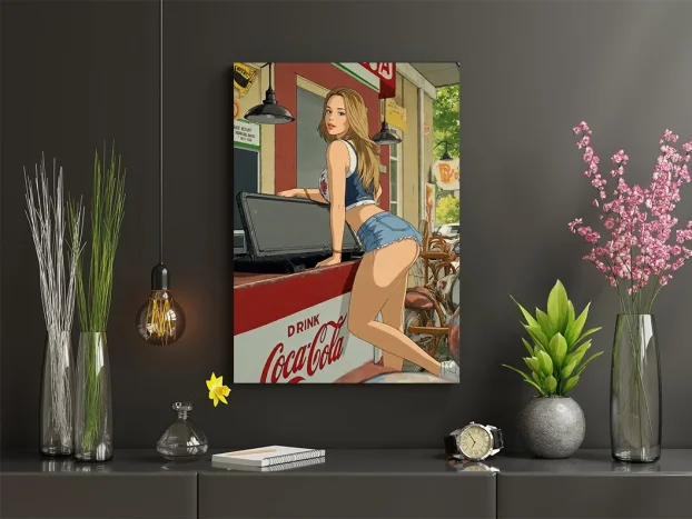 Drink Coca Cola - Retro slika - Razne dimenzije