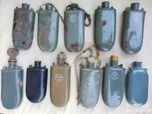 Austrougarska emajlirana i aluminijumska čutura