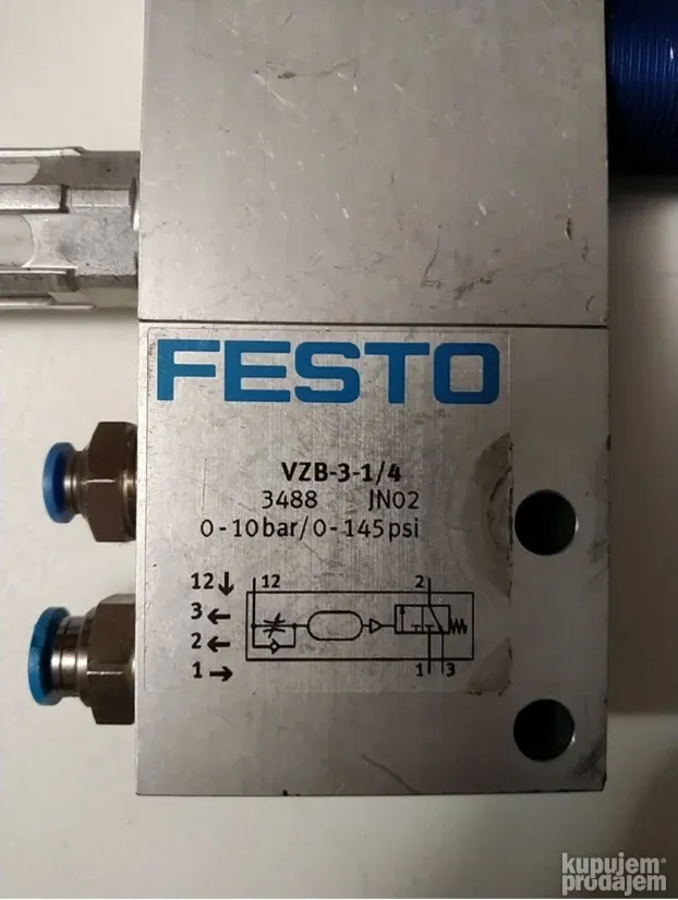 Pneumatski ventil FESTO VZB-3-1/4, 0-10bar