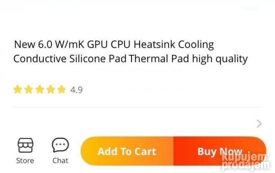 Thermal pad Termalna traka podloga 2mm iseckan 6.0 W/mk