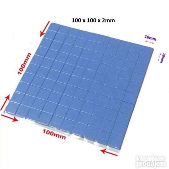 Thermal pad Termalna traka podloga 2mm iseckan 6.0 W/mk