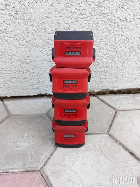 Hilti baterije  5.2 Ah  li-jon vise kom cena po kom 100e mod