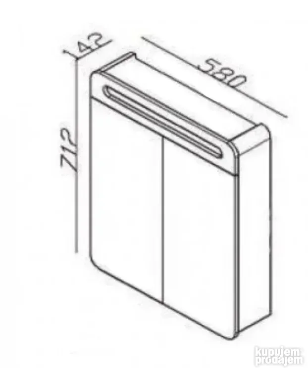 Ogledalo LINEART EFES 600 smoked