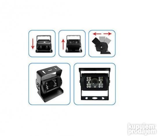 Set Rikverc kamera + Monitor 7" LC-798 QUAD bus-kombajn