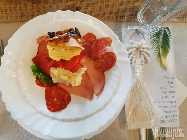 Originalni makrame poklon privezak za goste na venčanju
