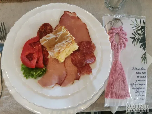 Originalni makrame poklon privezak za goste na venčanju