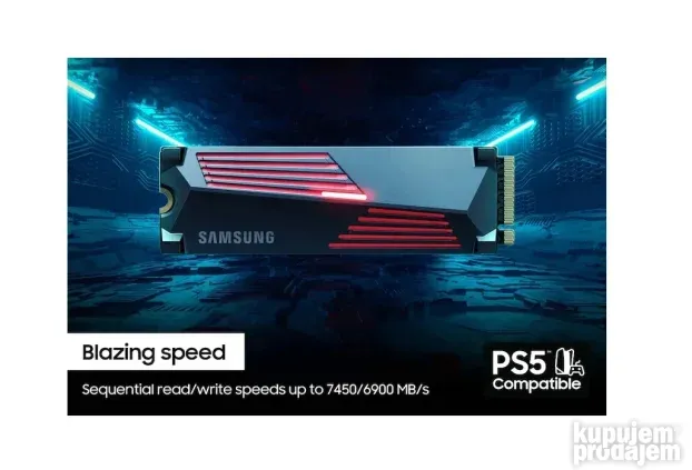 SAMSUNG 4TB M.2 NVMe MZ-V9P4T0CW 990 Pro Heatsink SSD