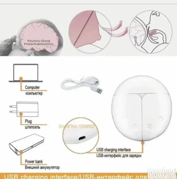 Pumpica za izmuzanje izmlazanje mleka električna dve flašice