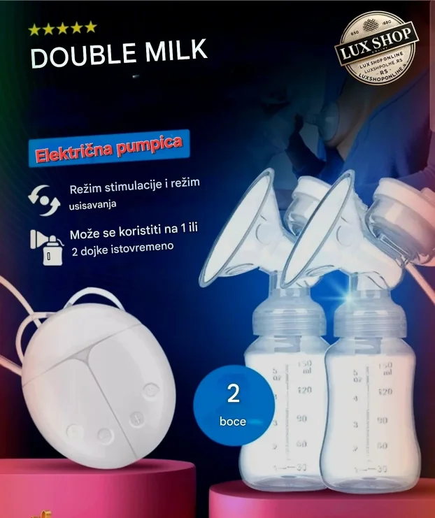 Pumpica za izmuzanje izmlazanje mleka električna dve flašice
