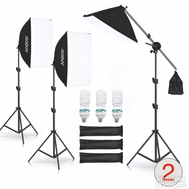 GreenScreen Green Screen Komplet 2.6x3.0m Foto Video 12in1