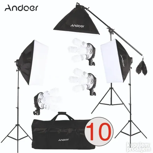 GreenScreen Green Screen Komplet 2.6x3.0m Foto Video 12in1