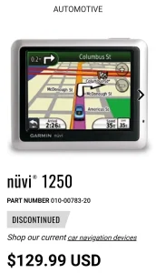 GARMIN nuvi 1250