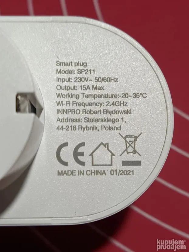 Gosund SP211-1 Dual WiFi pametna utičnica 3,6kW Tuya merenje