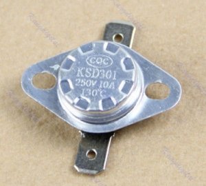 Termostat - 130 C - 10A - 250V - NC