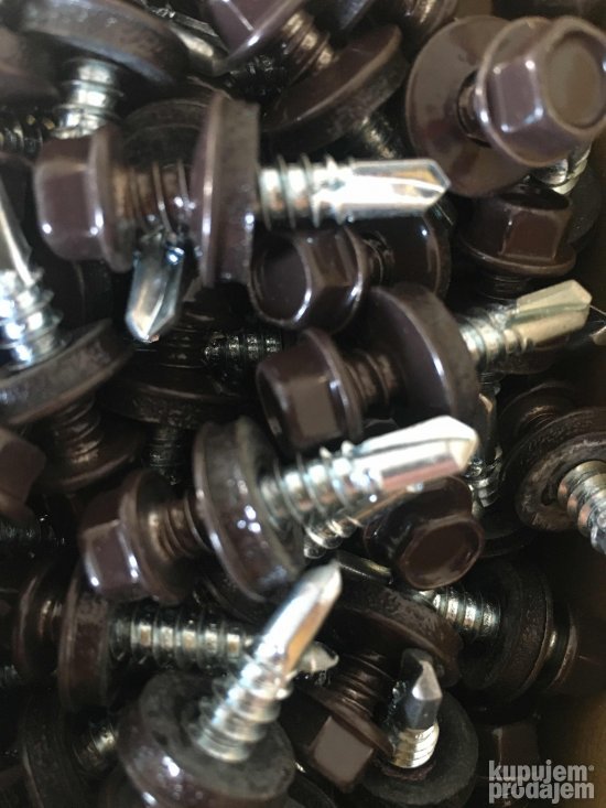 Vijci u boji za metal 5,5x25 RAL-8019