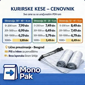 Kurirske kese / kese za pakovanje vec od 5.5 din